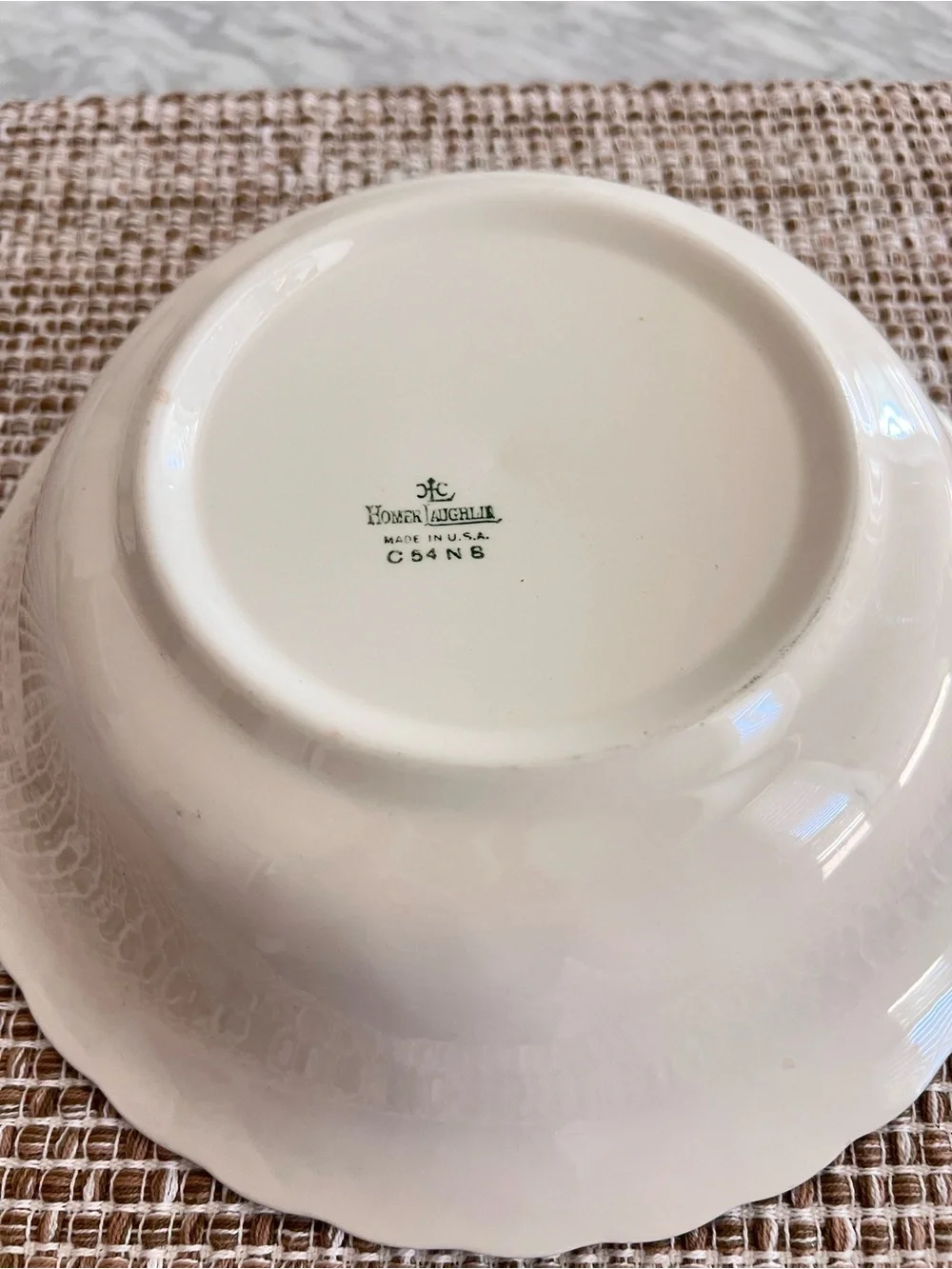 Vintage Homer Laughlin Floral Rimmed Serving Bowl 1